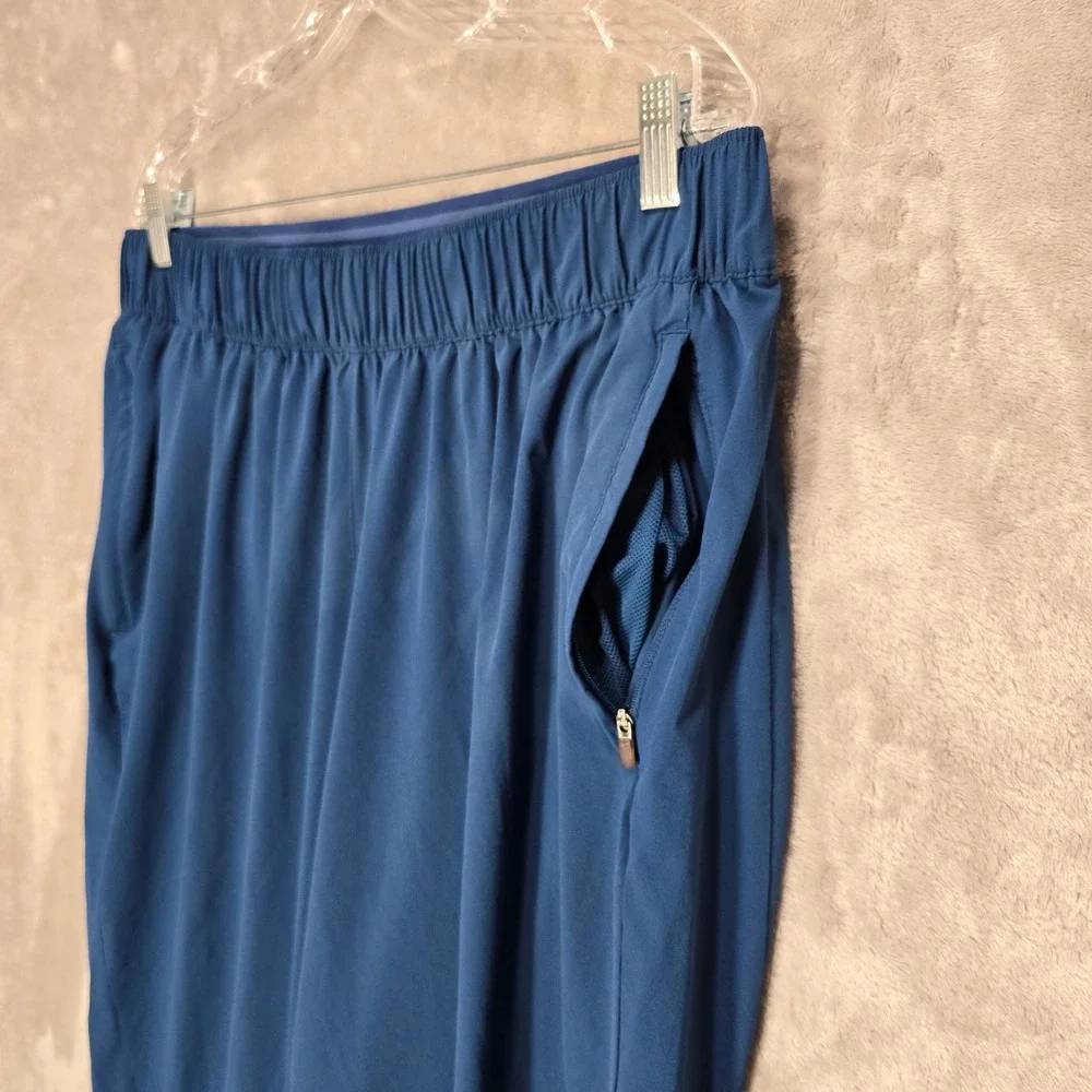 Nike Essential Pants Women 1X Blue Dri-Fit Cropped Tapered Athleisure Gym Light